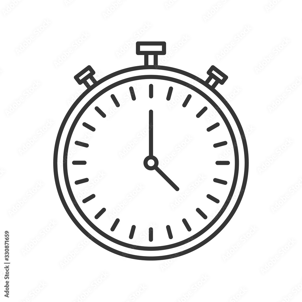 Stopwatch line icon. Vector illustration. Stopwatch line icon. Vector illustration.