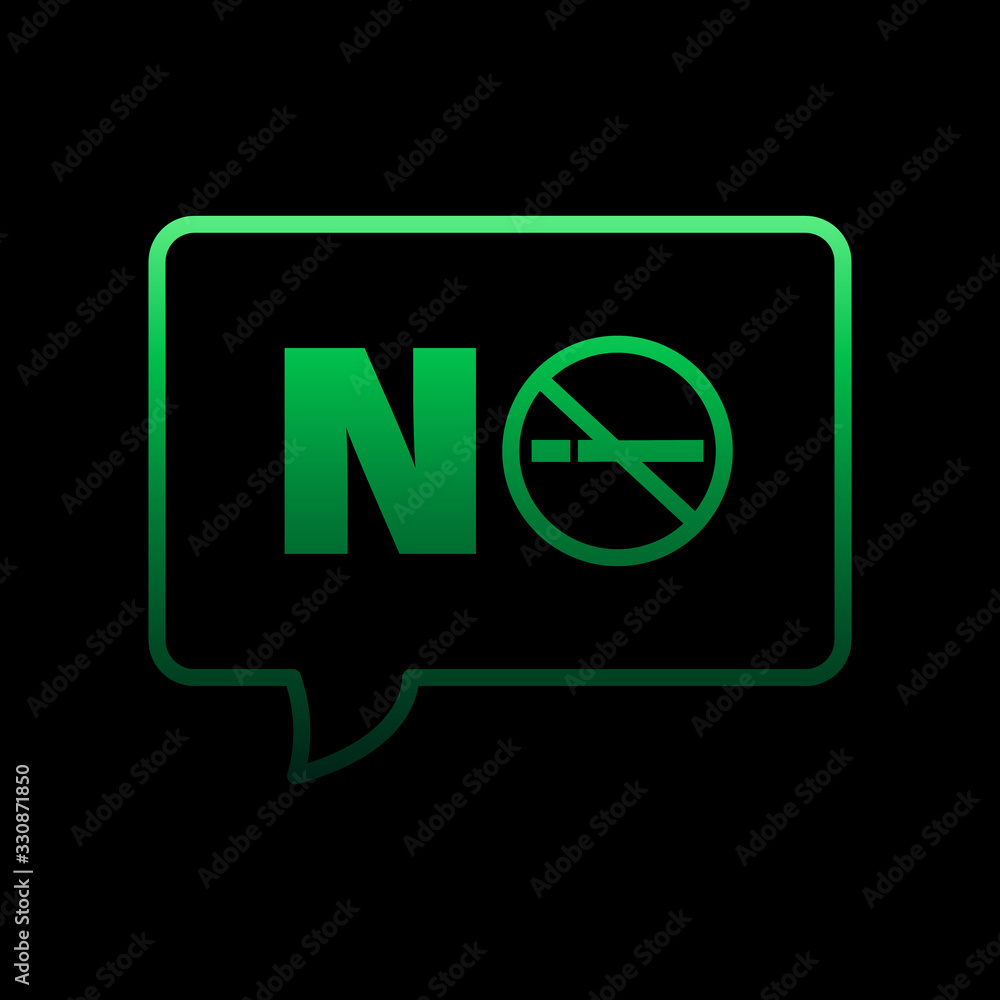 Speech bubble, no smoking, prohibition, cigarette nolan icon. Simple thin line, outline vector of quit smoking icons for ui and ux, website or mobile application Speech bubble, no smoking, prohibition, cigarette nolan icon. Simple thin line, outline vector of quit smoking icons for ui and ux, website or mobile application