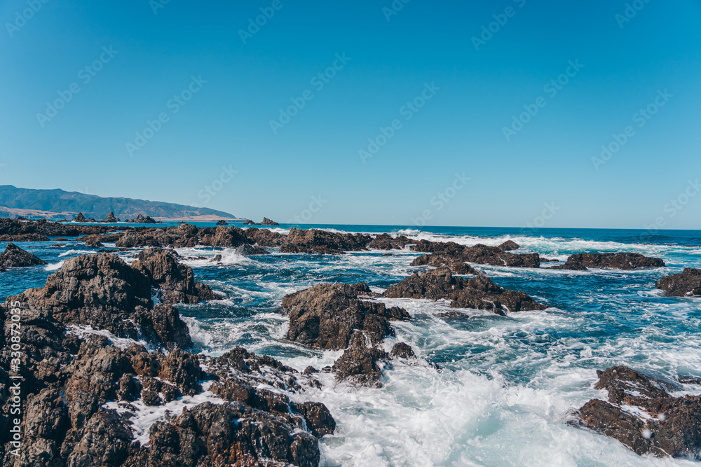 Sea Wave and rock; natural background