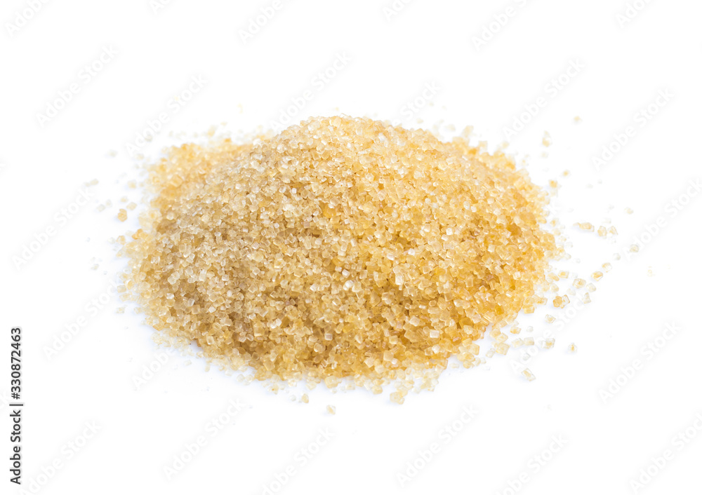 Brown sugar isolated on white Brown sugar isolated on white