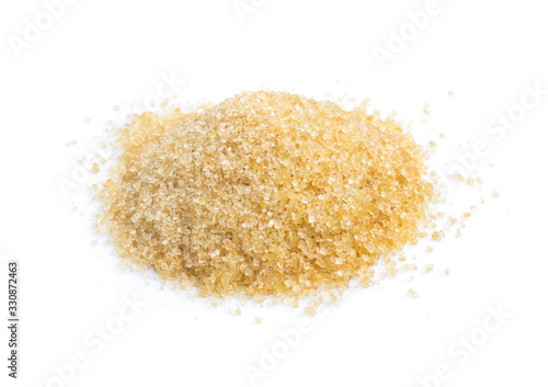 Brown sugar isolated on white