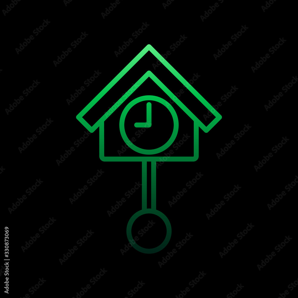Cuckoo clock nolan icon. Simple thin line, outline vector of time icons for ui and ux, website or mobile application Cuckoo clock nolan icon. Simple thin line, outline vector of time icons for ui and ux, website or mobile application