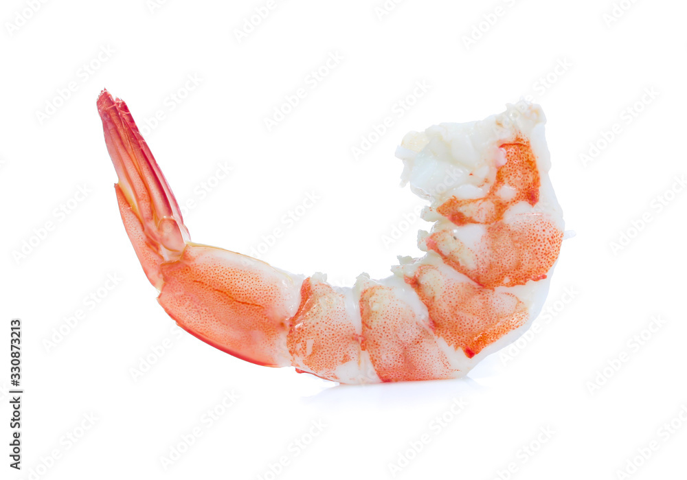 Shrimp isolated on the white background