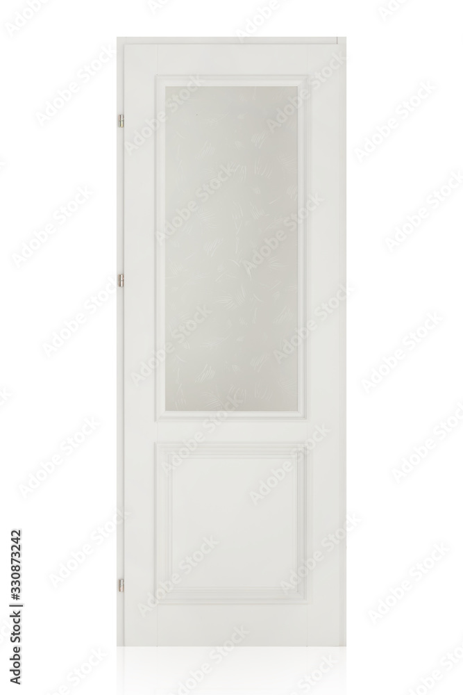 Wooden door isolated on white background. Plastic door Wooden door isolated on white background. Plastic door