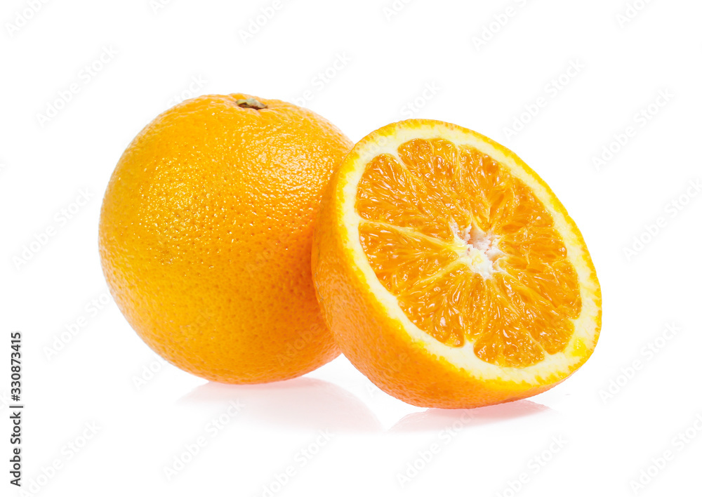 Orange fruit isolated on white background Orange fruit isolated on white background