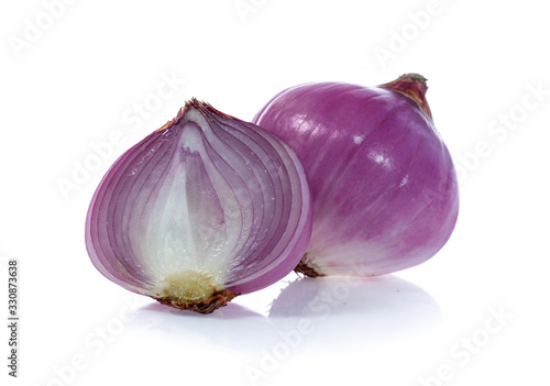 red onion isolated on the white background