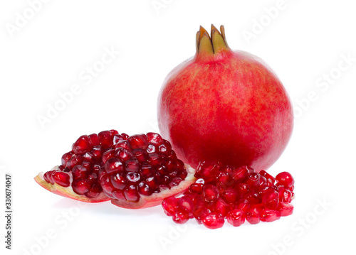 Pomegranate isolated on white background