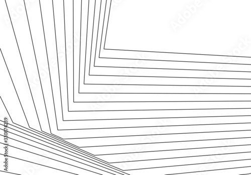 architecture geometric background, abstract lines 3d