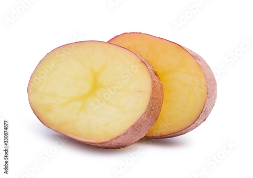 clipping path rocco red potato isolated on white background