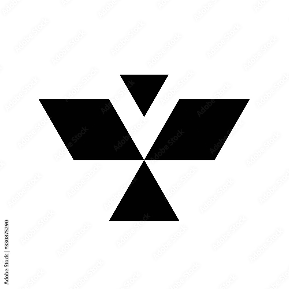 Abstract logo Eagle with shape triangle Abstract logo Eagle with shape triangle
