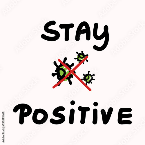 Support each other corona virus covid 19 stickman infographic. Considerate community help socia med clipart. World wide viral pandemic message. Be kind, dont touch stay positive poster square banner