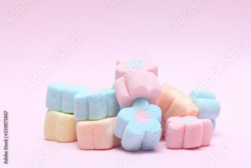 Marshmallows isolated on white background