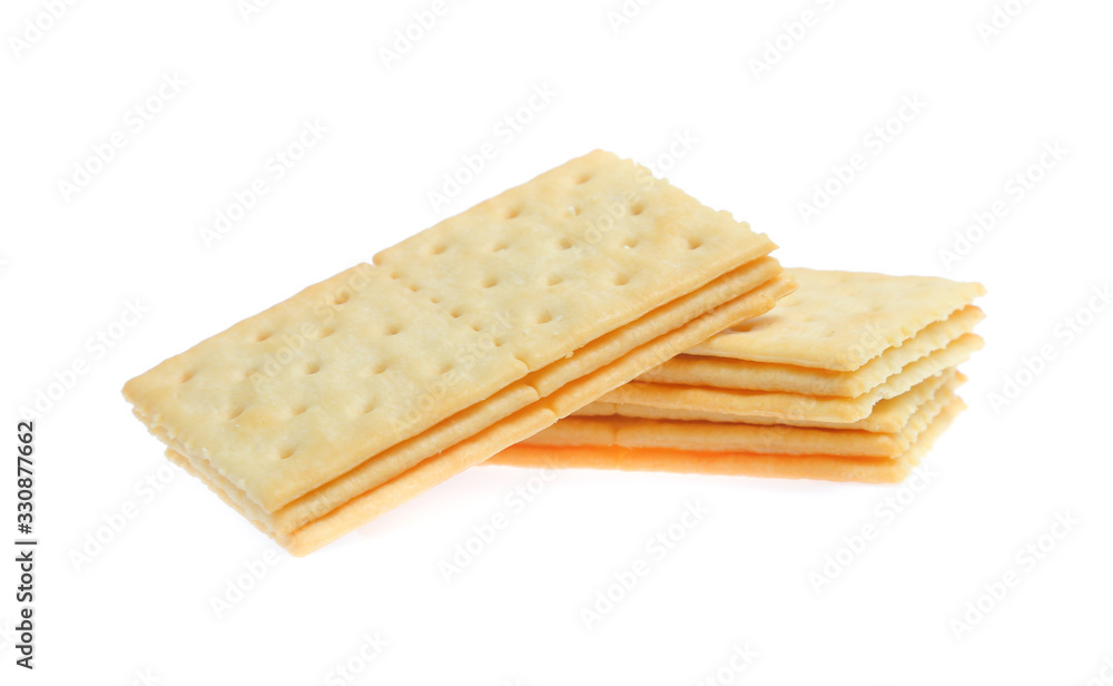 Cracker isolated on over white background Cracker isolated on over white background