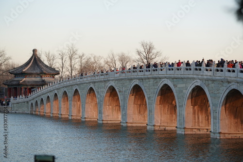 北京頤和園の十七孔橋 photo