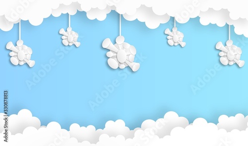 sky and cloud with virus ba...