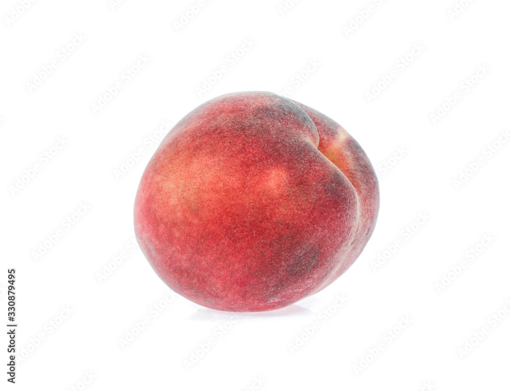 Fototapeta premium Peach with isolated on white background