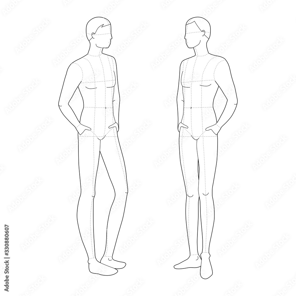 Fashion template of relaxing stand men. Fashion template of relaxing stand men.