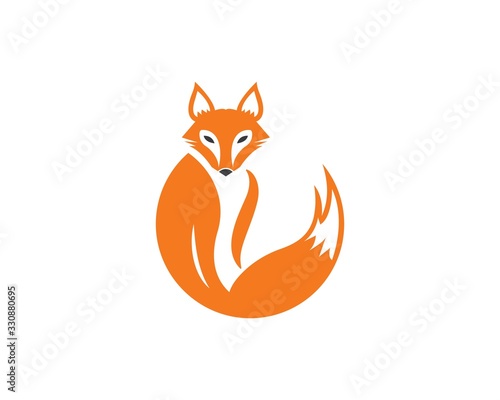 fox logo icon vector template