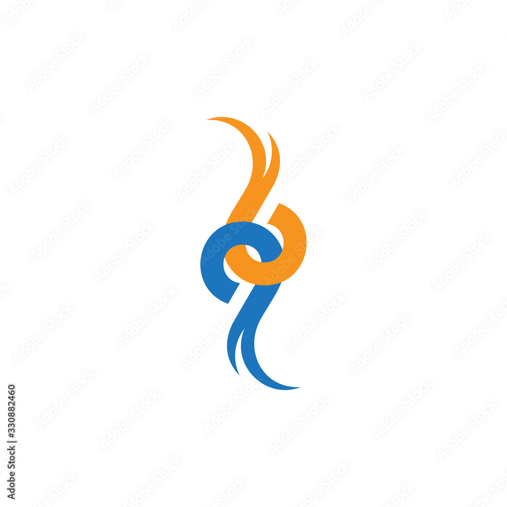 abstract letter bq linked curves colorful object shape logo vector abstract letter bq linked curves colorful object shape logo vector