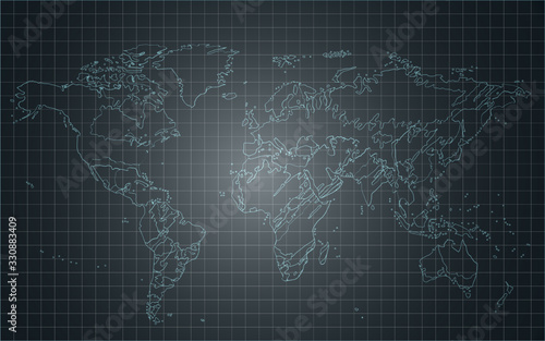 world map abstract technology background
