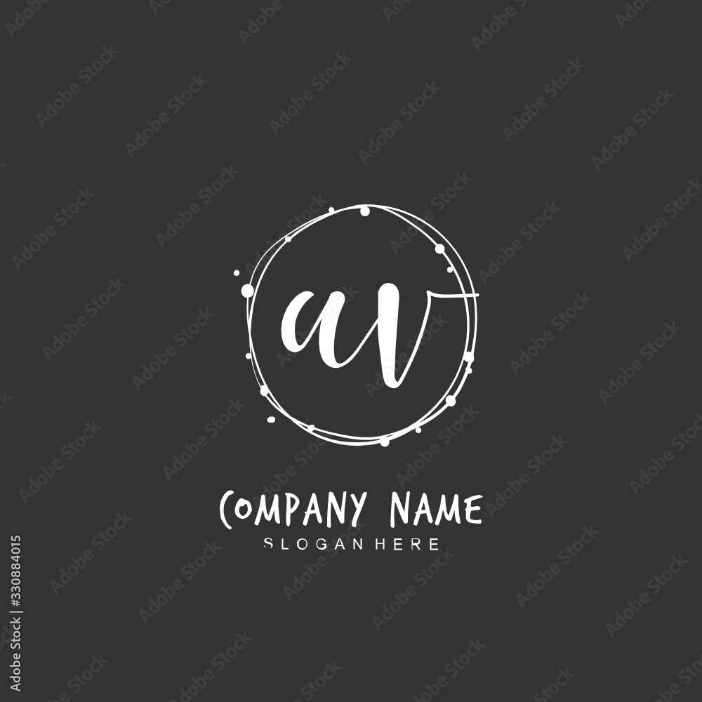 Handwritten initial letter A V AV for identity and logo. Vector logo template with handwriting and signature style. Handwritten initial letter A V AV for identity and logo. Vector logo template with handwriting and signature style.