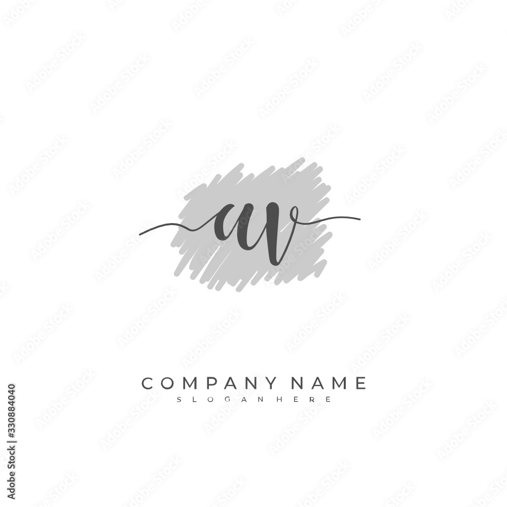 Handwritten initial letter A V AV for identity and logo. Vector logo template with handwriting and signature style. Handwritten initial letter A V AV for identity and logo. Vector logo template with handwriting and signature style.