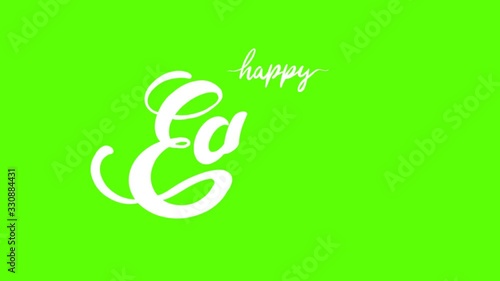 Animation of calligraphy; happy Easter 