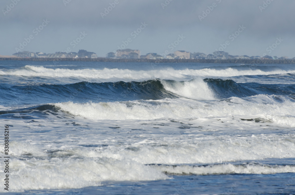 Stormy surf near Westport jetty