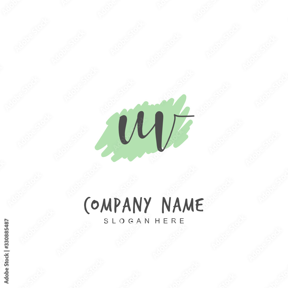 Handwritten initial letter U V UV for identity and logo. Vector logo template with handwriting and signature style. Handwritten initial letter U V UV for identity and logo. Vector logo template with handwriting and signature style.
