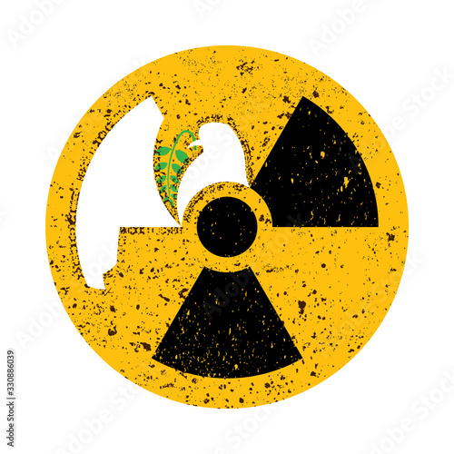Dove and Olive Branch as a Radioactive symbol.