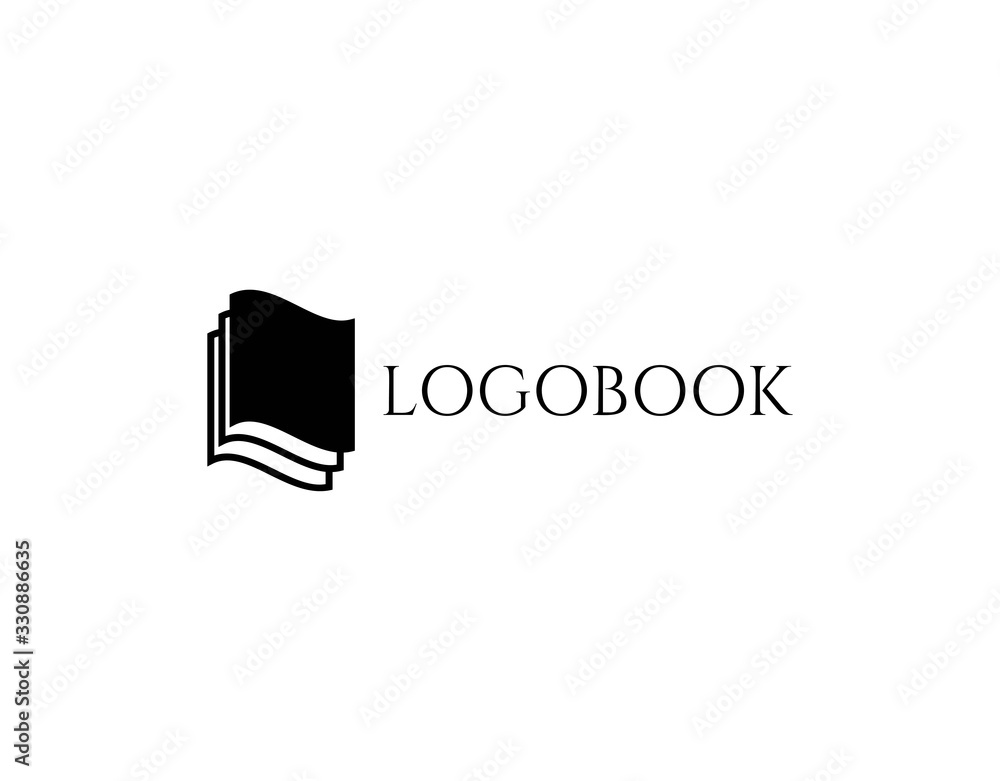 Simple Book Logo with Monochrome Concept. Design in Black Style Isolated on White Background. This Logo Ideal for Library, Bookstore, Publishing Company, Etc. Vector Illustration. Simple Book Logo with Monochrome Concept. Design in Black Style Isolated on White Background. This Logo Ideal for Library, Bookstore, Publishing Company, Etc. Vector Illustration.
