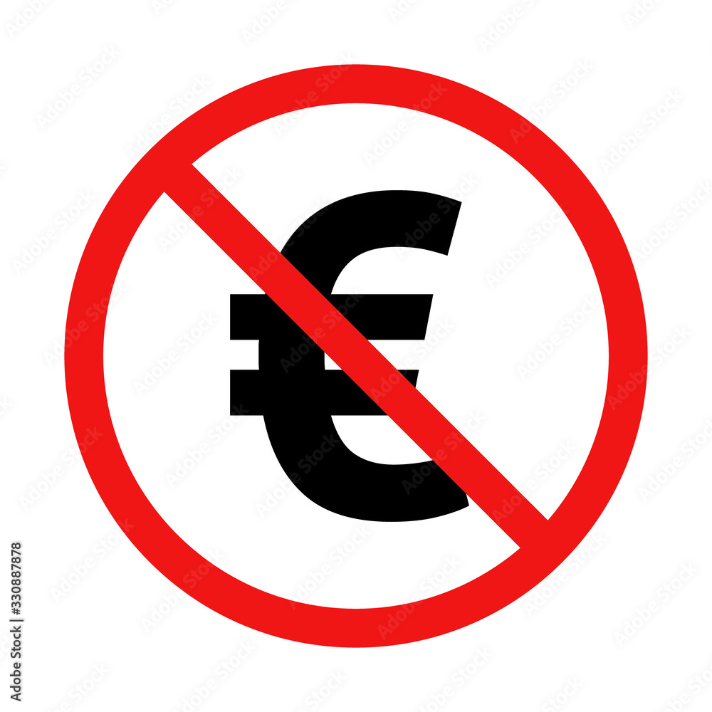 Vector No Euro Sign Illustration