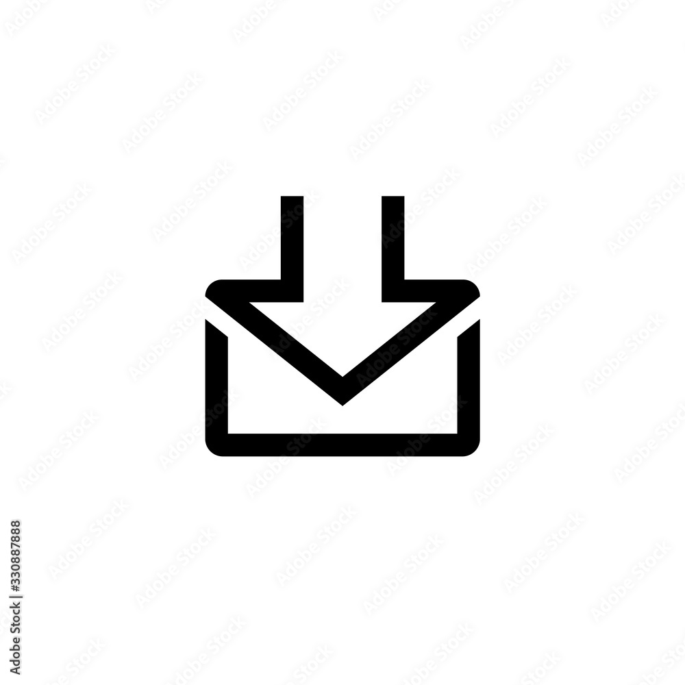 Mail vector icon on a white background. Mail vector icon on a white background.