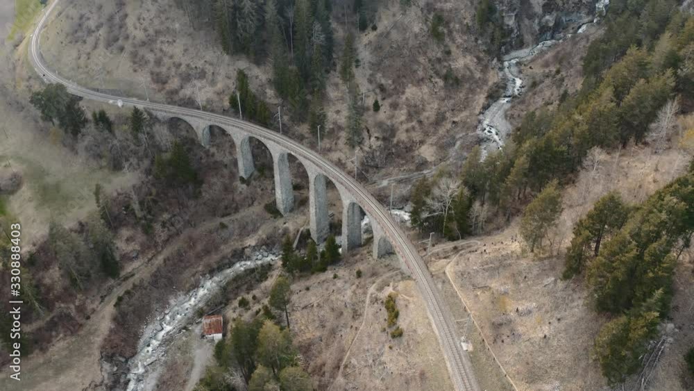 old swiss aqueduct from top view old swiss aqueduct from top view