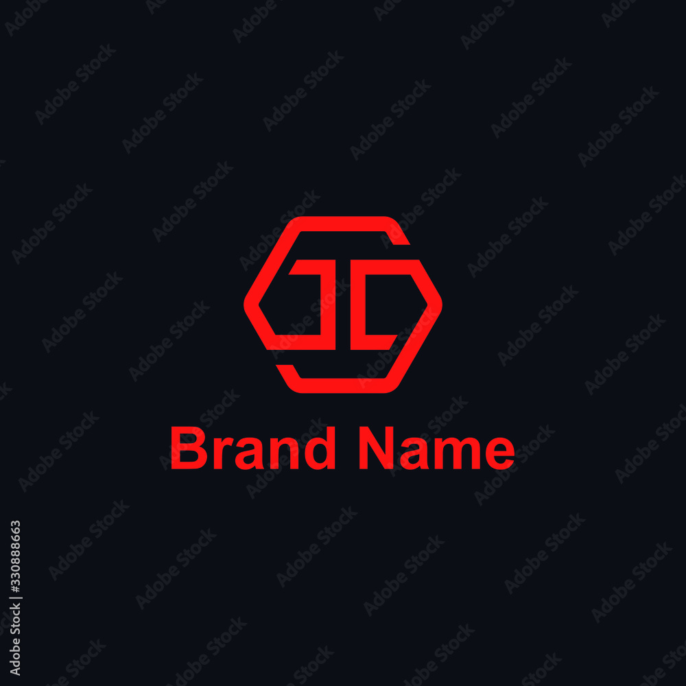 Fototapeta premium GG hexagon Power Logo Luxury