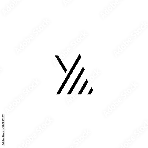 YW WY Letter Logo Design Vector Template