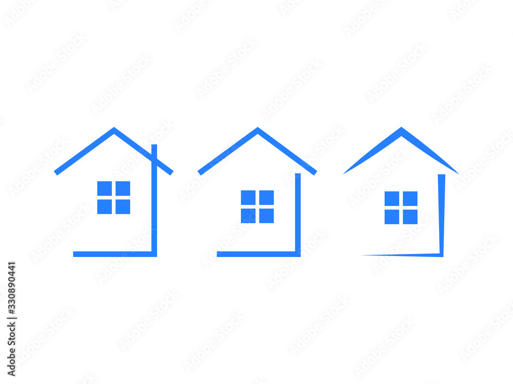 Home logo. Vector house, building icon. Stock illustration Home logo. Vector house, building icon. Stock illustration
