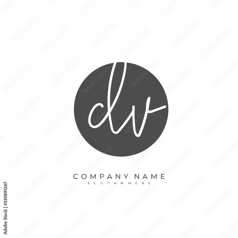 Handwritten initial letter D V DV for identity and logo. Vector logo template with handwriting and signature style. Handwritten initial letter D V DV for identity and logo. Vector logo template with handwriting and signature style.