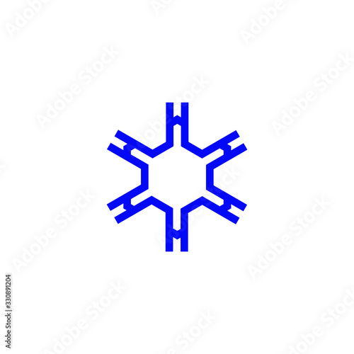 Hexagon technology logo. Letter h icon