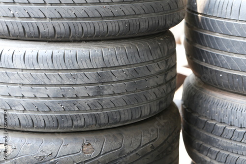 Used tires background