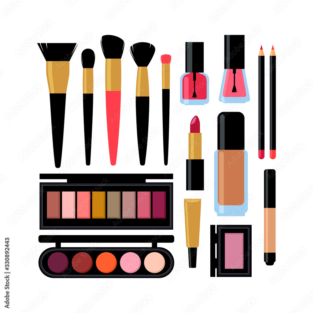 set of diiferent cosmetic products set of diiferent cosmetic products