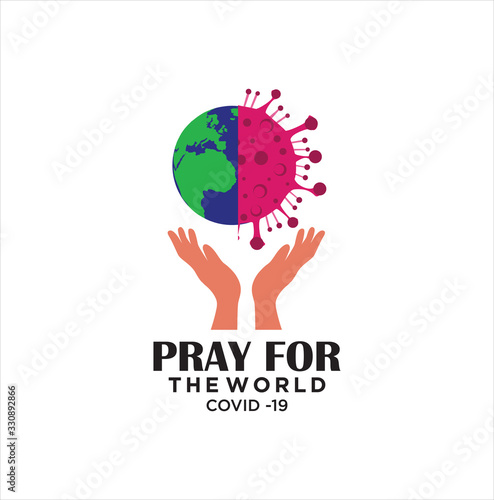 pray for the World corona virus . Corona Virus 2020.covid-19. Corona Virus in Wuhan vector illustration.Virus Covid 19-NCP.