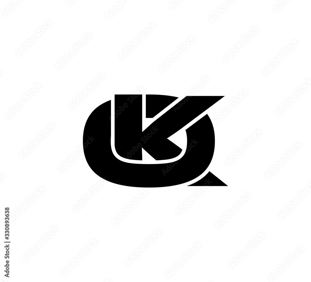 Initial 2 letter Logo Modern Simple Black OK KO Initial 2 letter Logo Modern Simple Black OK KO