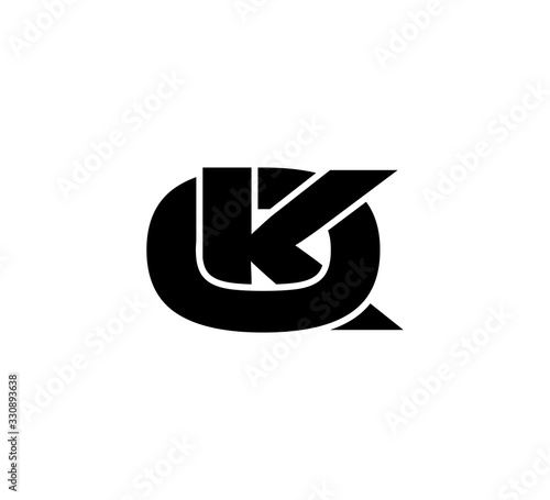 Initial 2 letter Logo Modern Simple Black OK KO