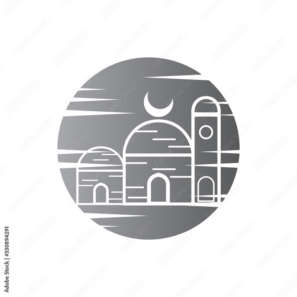 islamic mosque logo vector icon template islamic mosque logo vector icon template