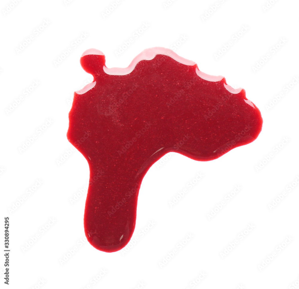 Fototapeta premium Blood spot on white background