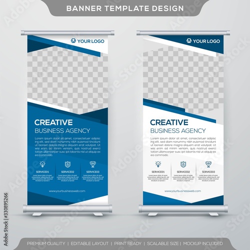set of business roll up banner template
