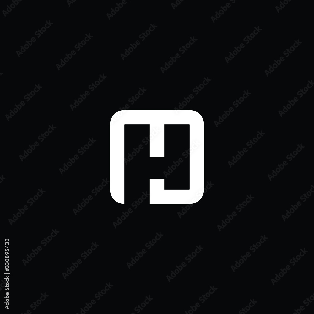 Minimal elegant monogram art logo. Outstanding professional trendy awesome artistic H HD DH MJ JM initial based Alphabet icon logo. Premium Business logo White color on black background Minimal elegant monogram art logo. Outstanding professional trendy awesome artistic H HD DH MJ JM initial based Alphabet icon logo. Premium Business logo White color on black background