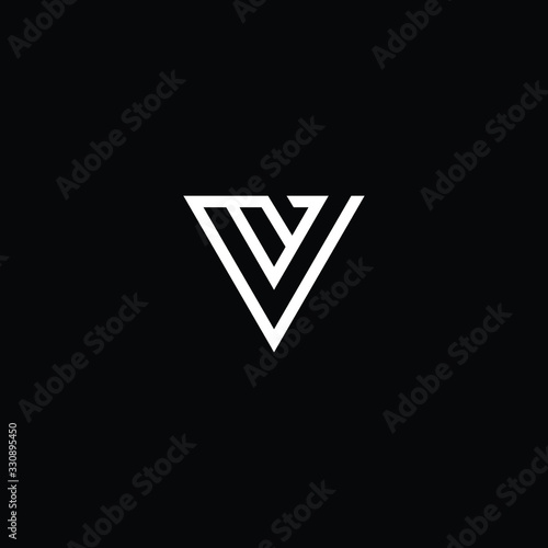 Free Download Minimal elegant monogram art logo. Outstanding professional trendy awesome artistic V VV initial based Alphabet icon logo. Premium Business logo White color on black background - GFXLoad