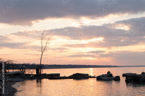 sunset on the lake © Kyle